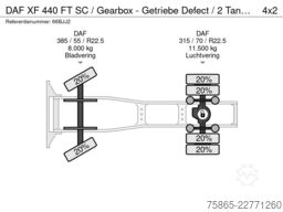DAF XF 440 FT SC / Gearbox - Getriebe Defect / 2 Ta...
