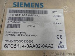 Siemens 6FC5114-0AA02-0AA2  Central Service Board SN:T-M42032780-!-