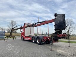 Scania R730 Woodtransport / 6x4 / Hiab Crane / Retarde...
