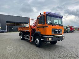 MAN 18.284 4x4 3 zijdige kipper/ Kraan