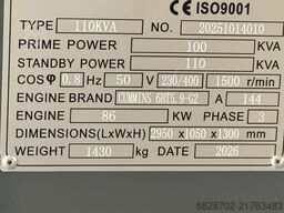 Cummins 6BT5.9-G2 Generator 110KVA