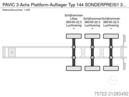 PAVIC 3-Achs Plattform-Auflieger Typ 144 SONDERPREIS!...