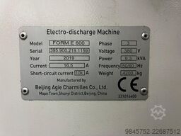 AGIE CHARMILLES FORM E 600