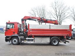 MAN TGM 18.250 2-SIDE KIPPER  HIAB CRANE  COMPRESSO...