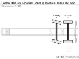 Pacton TBD.230 Schuifdak, 2000 kg laadklep, Tridec