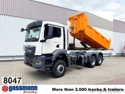 MAN TGS 33.480 6x6 BB CH, Hohe Bauart, Stahlmulde ca.