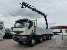 RENAULT KERAX 460 * PRITSCHE * HMF KRAN 10,2N M *8 X 4*