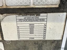 Van Hool 3-ASSIGE OPLEGGER 20FT ADR chassis / empty weig...