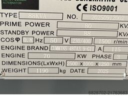 Cummins 4BTA3.9-G11 - Generator - 88 kVA