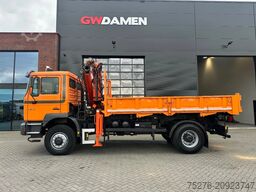 MAN 18.284 4x4 3 zijdige kipper/ Kraan