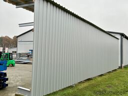 Kragarmregal mit Dach & Rückwand H:400cm Fuß + 3 Ebenen
