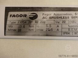 Fagor AC Brushless Servomotor FXM54 . 20A . R0.000 Version 00