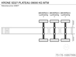 KRONE SD27-PLATEAU-39000 KG MTM