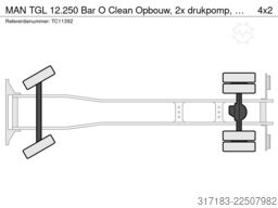 MAN TGL 12.250 Bar O Clean Opbouw, 2x drukpomp, 768...
