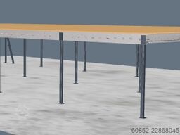 10x20m Lagerbühne , Belastung : 500kg/qm Unterkante: 2,5m ,ca. 200qm Systembühne