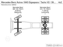 Mercedes-Benz Actros 1845 Gigaspace / Tacho V2 / 391 dkm / Bl...