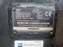 Yanmar VIO 57-6A with 3 excavator buckets