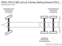 PAVIC HTA 27 68Z Luft/Luft 3-Achser Zwilling Schemel ...