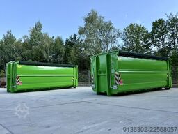 Container Vertrieb Chemnitz Abrollcontainer Spantenfrei mit Klappnetz