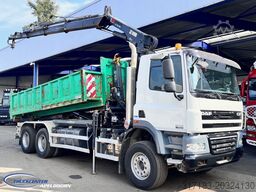 DAF CF 85.410 ATE, Hiab 166-3, 6x4 Big axle, Steel ...