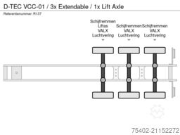 D-TEC VCC-01 / 3x Extendable / 1x Lift Axle