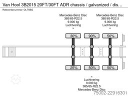 Van Hool 3B2015 20FT/30FT ADR chassis / galvanized / dis...