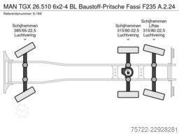 MAN TGX 26.510 6x2-4 BL Baustoff-Pritsche Fassi F23...