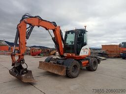 Mecalac 9MWR with 3 excavator buckets