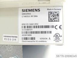 Siemens 6SN1123-1AA01-0FA1 LT-Modul Version: A SN:01D3001577 - ! -