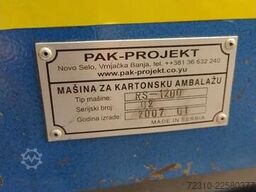 Rolsztanca/Wykrawarka PAK-PROJEKT Typ maszyny: RS-1200