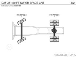 DAF XF 480 FT SUPER SPACE CAB