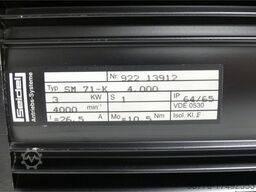 Seidel SM 71-K 4000 Servomotor SN:92213912 ohne Drehgeber