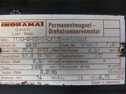 Indramat MAC 112D-0-ED-2-C/130-B-1/S005 SN: 68351 Permanentmagnet-Drehstromservomotor