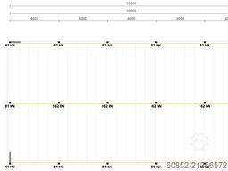 10x20m Lagerbühne , Belastung : 500kg/qm Unterkante: 2,5m ,ca. 200qm Systembühne