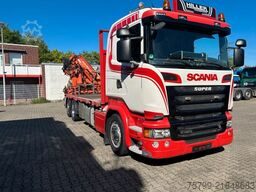 SCANIA R520 V8 Pritsche+ ATLAS 390 Kran +Lift-Lenkachse