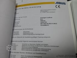 ABUS Hallenkran Brückenkran Kran ELV 5t NL 5000Kg Portalkran Kran 12946mm 140Std