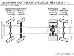 Volvo FH 540 8X2 TREKKER BAKWAGEN MET FASSI F1150RA.2...