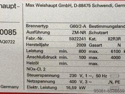 WEISHAUPT  G-60 /2-A // 6100kw Weishaupt G60/2-A Mit Schaltschra,Fregnk