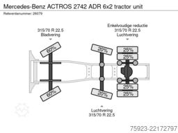 Mercedes-Benz ACTROS 2742 ADR 6x2 tractor unit