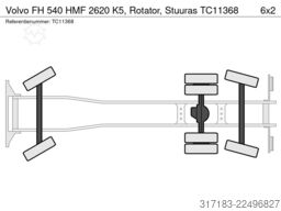 Volvo FH 540 HMF 2620 K5, Rotator, Stuuras