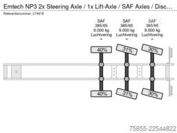 Emtech NP3 2x Steering Axle / 1x Lift-Axle / SAF Axles...