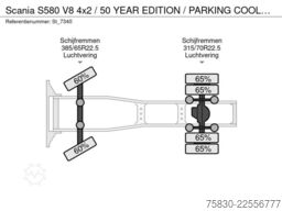 Scania S580 V8 4x2 / 50 YEAR EDITION / PARKING COOLER ...