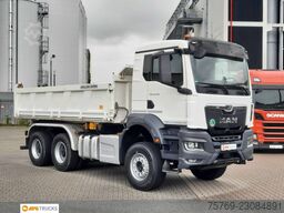 Camión volquete trilateral MAN 33.510 TGS 6X4 Meiller Bordmatik Retarder