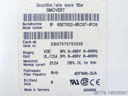 Siemens 6SE7022-6EC87-1FC0 Sinusfilter