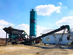 CONSTMACH Concrete Mixing Plant Mini Mobil Concrete Batch Plant 45 M3/H