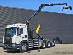 Scania G460 XT 8x4/4 / PALFINGER EPSILON + CONTAINER S...