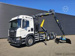 Scania G460 XT 8x4/4 / PALFINGER EPSILON + CONTAINER S...