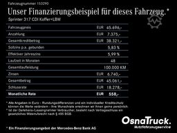 MERCEDES-BENZ Sprinter 317 CDI Koffer+LBW maxi L3, Klima, Navi