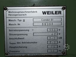 Weiler Condor 81  Leit- und Zugspindeldrehmasch