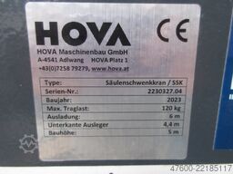 HOVA Kran Drehkran Hallenkran 120KG ALU Ausleger L 6m 500KG Kettenzug